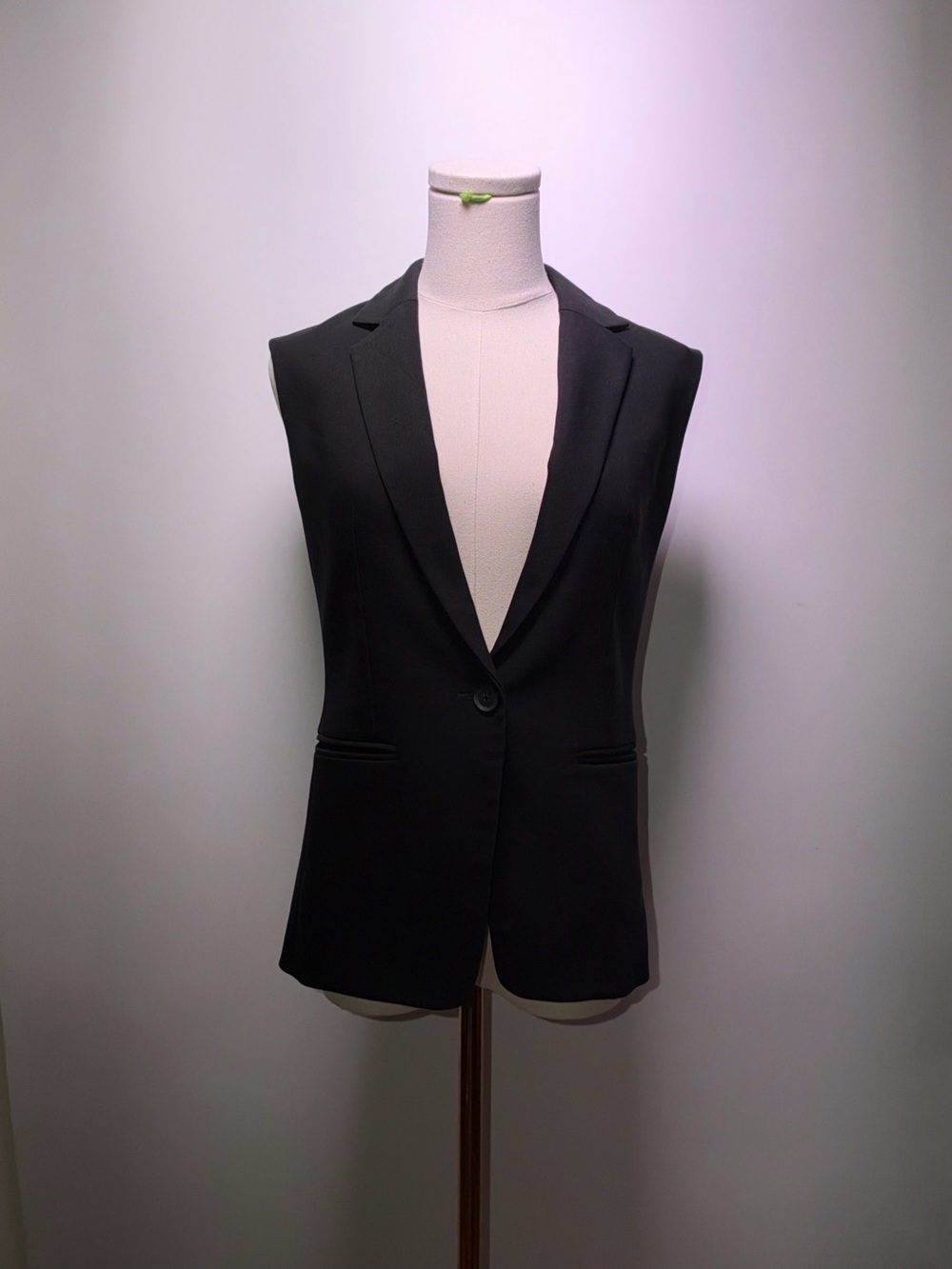 Express Black One Button Blazer Vest Size XS